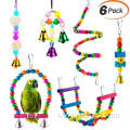 Bird Parrot Toys Bird Swing Colorful Chewing Toy